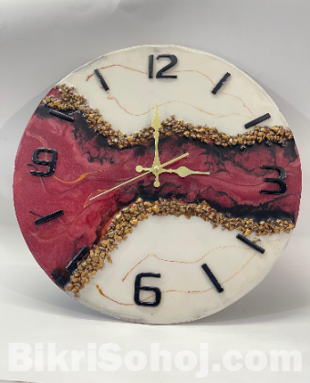Epoxy resin clock